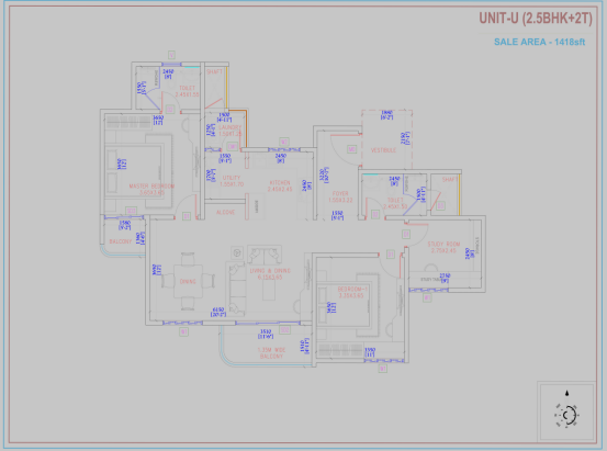 2.5BHK Floor Plan
